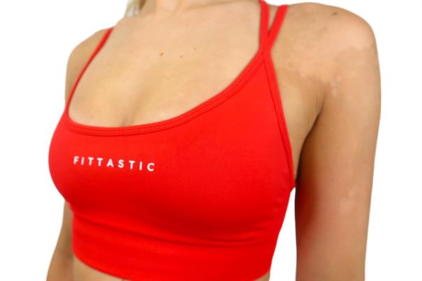 Fittastic Sportswear Strappy Bra Salsa Red
