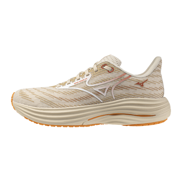 Mizuno Wave rider 29 Hardloopschoenen Dames beige