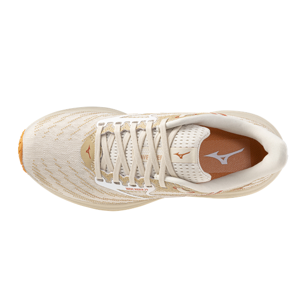 Mizuno Wave rider 29 Hardloopschoenen Dames beige