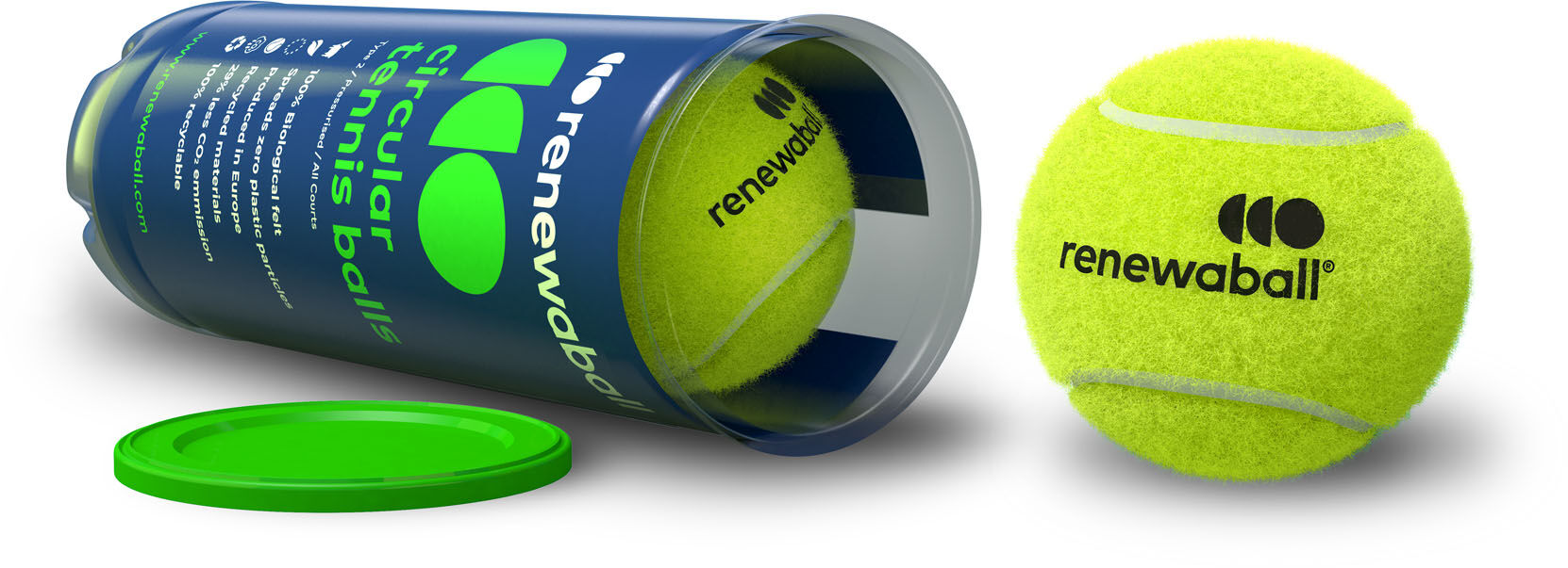 Renewaball tennisballen koker 3st