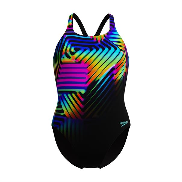 Speedo eco+ dig printed medalist bla/yel