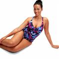 Speedo eco print v neck 1p blu/pin
