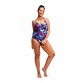Speedo eco print v neck 1p blu/pin
