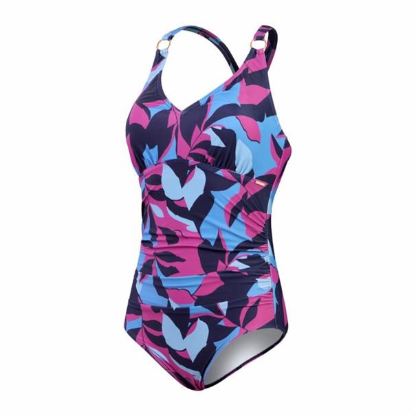 Speedo eco print v neck 1p blu/pin