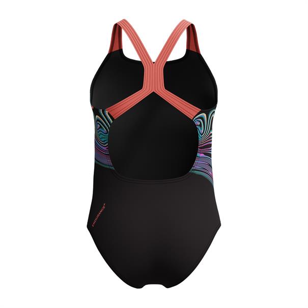 Speedo ECO+ Printed Placement Powerback Meisjes Badpak