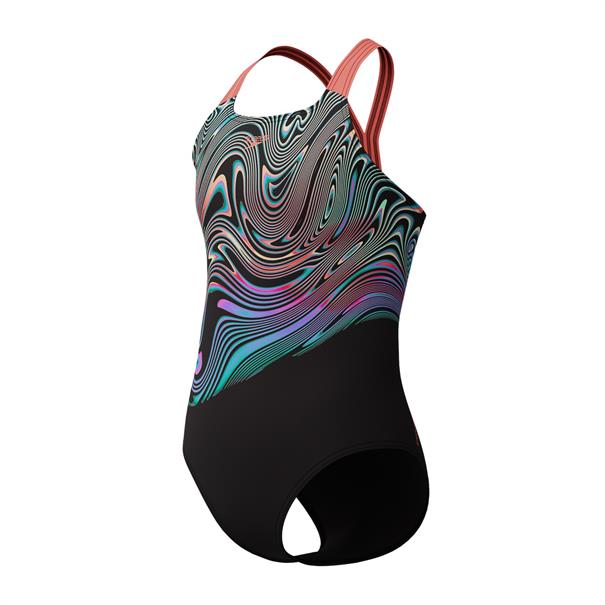 Speedo ECO+ Printed Placement Powerback Meisjes Badpak