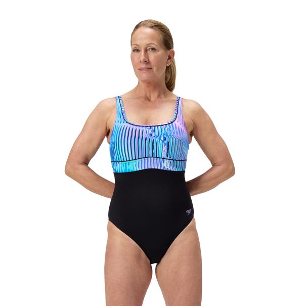 Speedo ECO Shaping Contour Eclipse Printed Dames Badpak