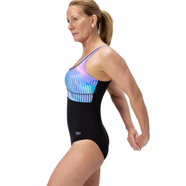 Speedo ECO Shaping Contour Eclipse Printed Dames Badpak