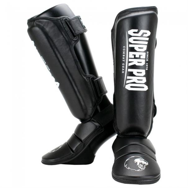 Super pro boxing Combat Gear Scheenbeschermer Protector Zwart/Wit